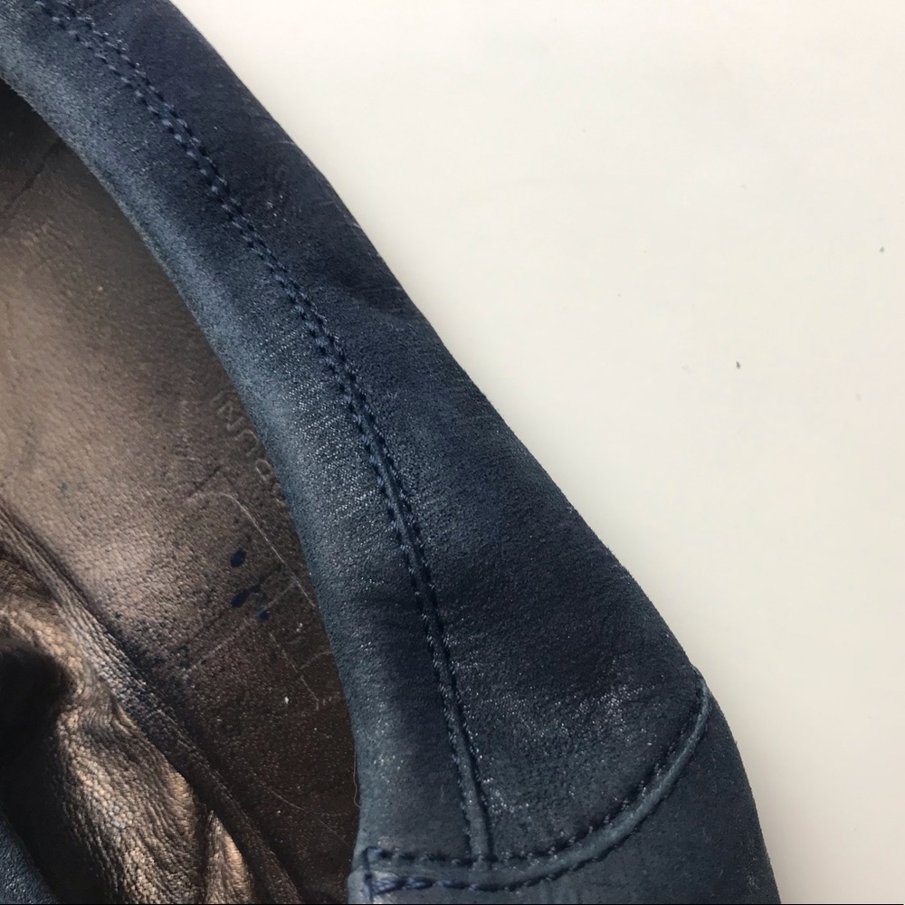 Agl Navy suede and leather ballet flats sz 9 - Picture 6 of 6